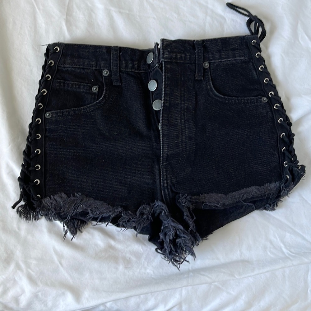 Carmar black jean shorts